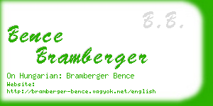 bence bramberger business card